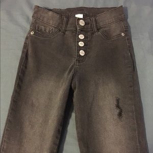 Justice grey jeans button up